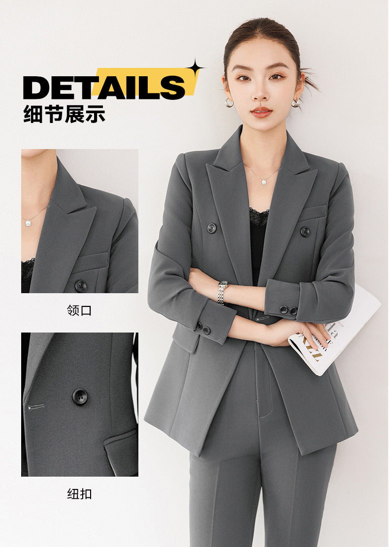 Cross-Border Women's Business Suit, Professional Attire for Interviews, College Student Blazer, Hotel High-End Elegant Workwear