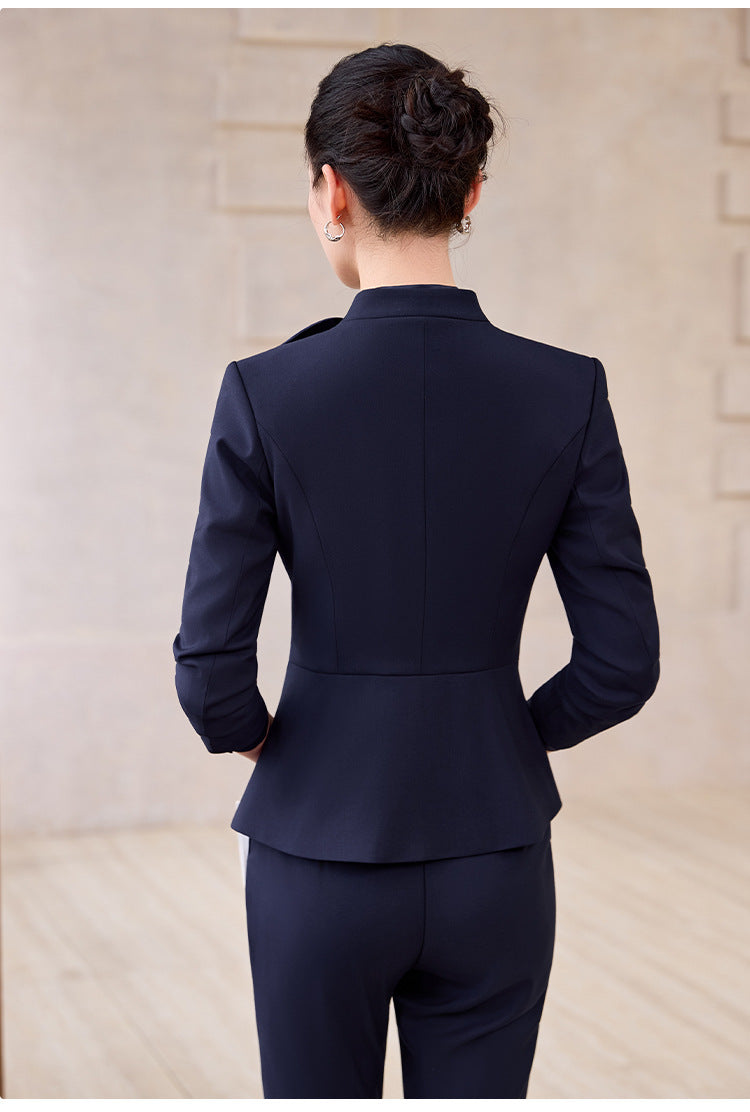 Gray Suit Suit for Women 2025 New Spring & Fall High-End Business Attire Formal Hotel Front Desk Manager Work Clothes