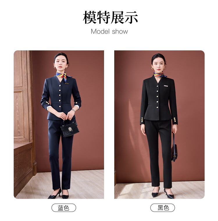 High-End Professional Suit for Women, Autumn Outfit, Stylish and Capable Workwear for Sales Department and Beauty Salon