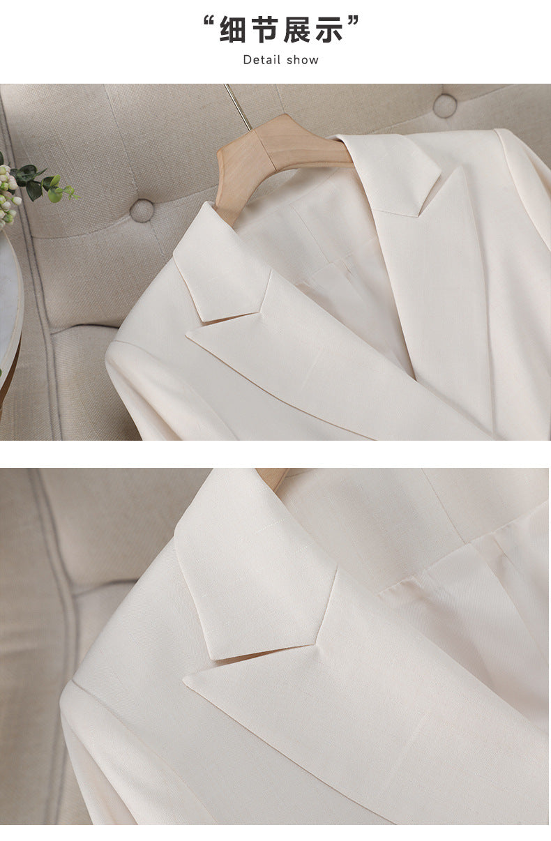 Cross-Border Professional Suit Set for Women, New Spring and Autumn Korean Style Casual Professional Attire, High-End Waist-Cinching Blazer Jacket