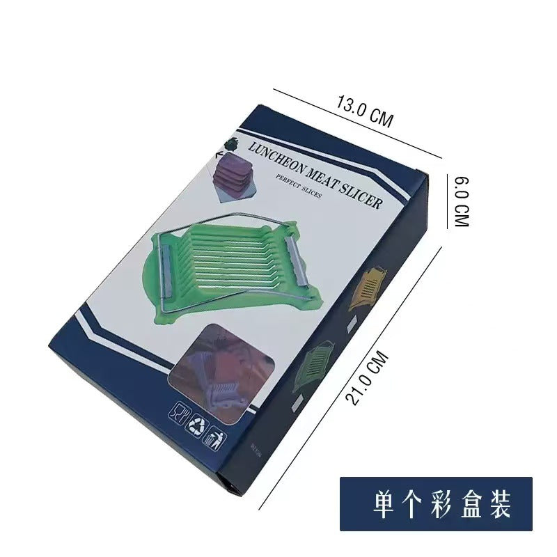 10-Line Lunch Meat Slicer Household Fruit Vegetable Cutter Kitchen Egg Ham Potato Stainless Steel Wire Slicer