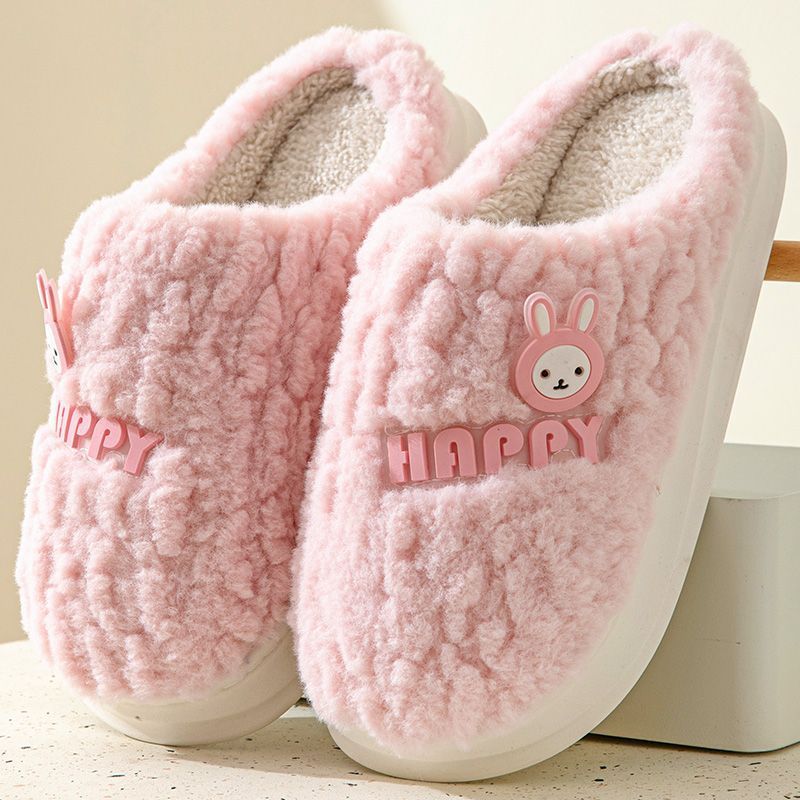 2025 Cotton Slippers for Men and Women, Winter Indoor Warm Thick-Soled Maternity Couple's Fur Slippers for Home Use in Winter
