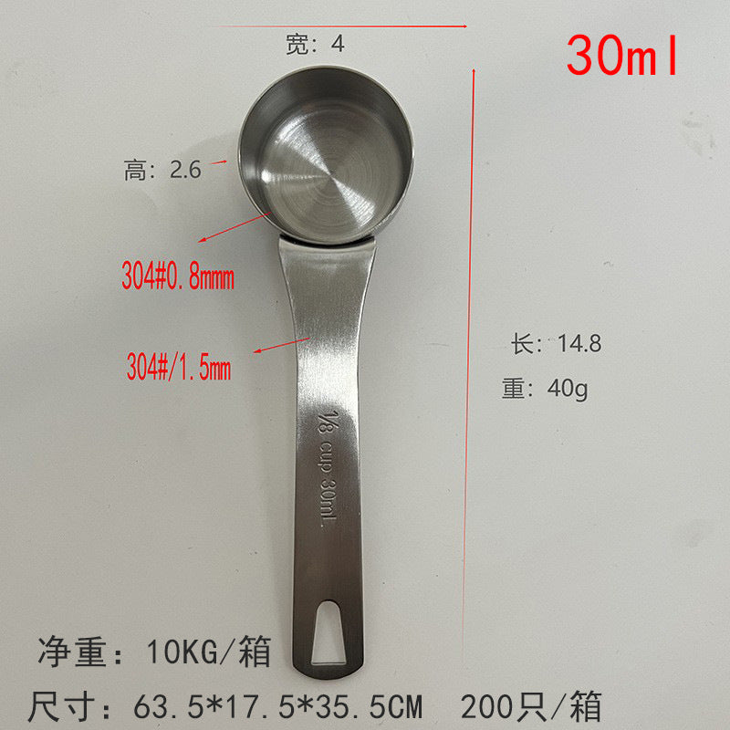 Wow Stainless Steel Large Measuring Spoon Set 15/30/50/60/80/120/160/180/100ml Flats Bottom Measuring Cup