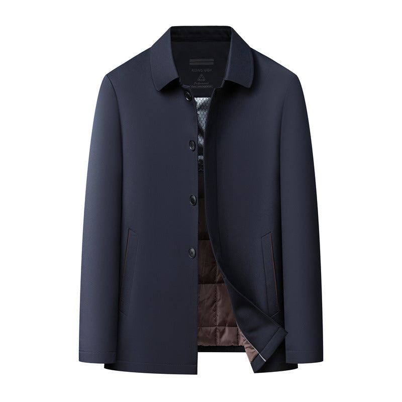 Pastoral Bird Autumn and Winter New Middle-aged Men's Jacket Short Down Cotton-padded Jacket Cotton-padded Coat Thickened Dad's Clothes