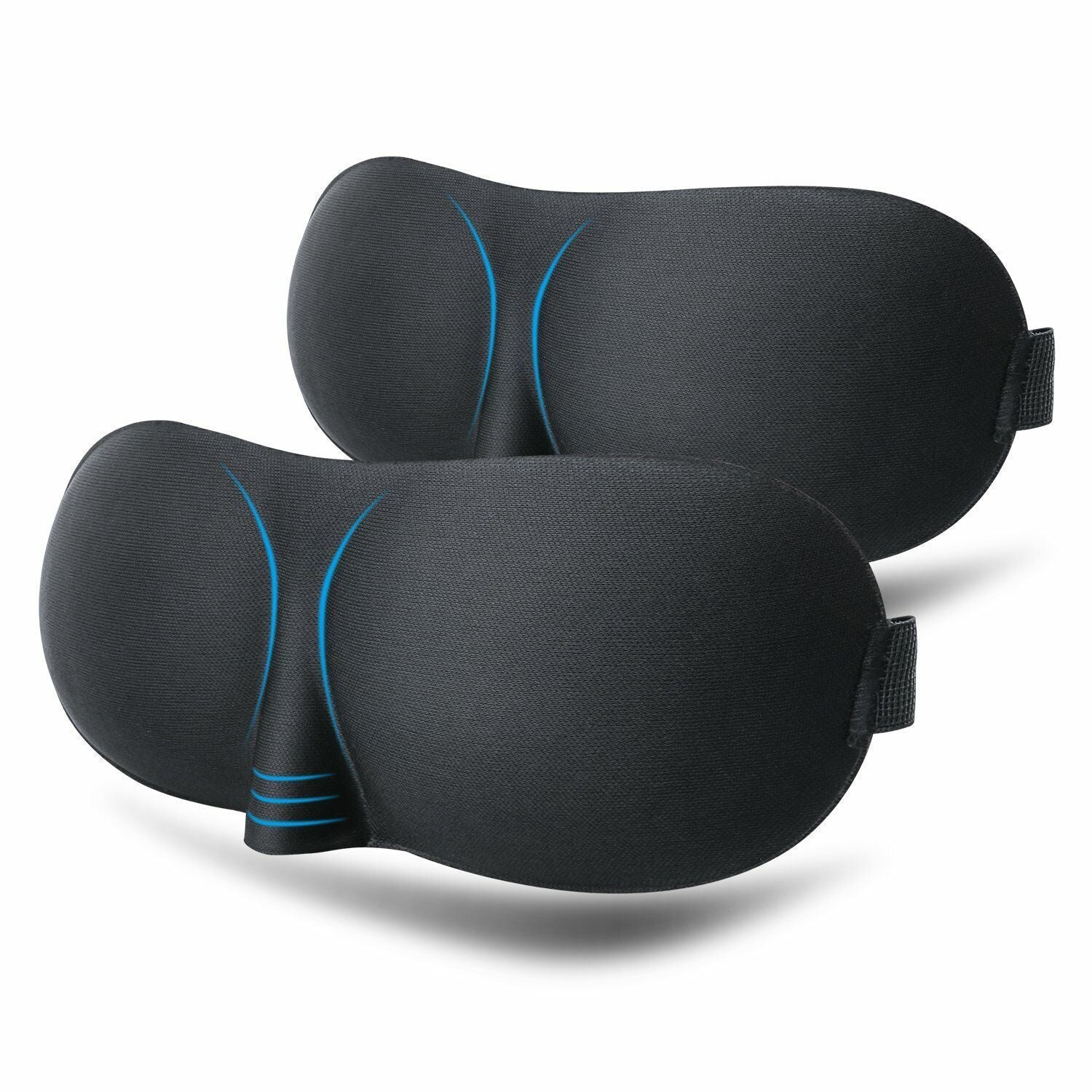 3D Eye Mask Sponge Fabric Light-Blocking Eye Protection Travel Aviation Sleep Unisex Customizable Logo Full Blackout