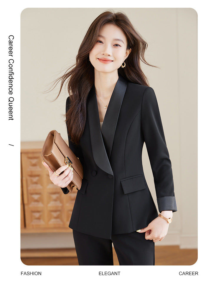 High-End Suit Suit Spring & Fall New Goddess Style Casual Slimming Look Elegant Fashion Commuter Business Professional Workwear