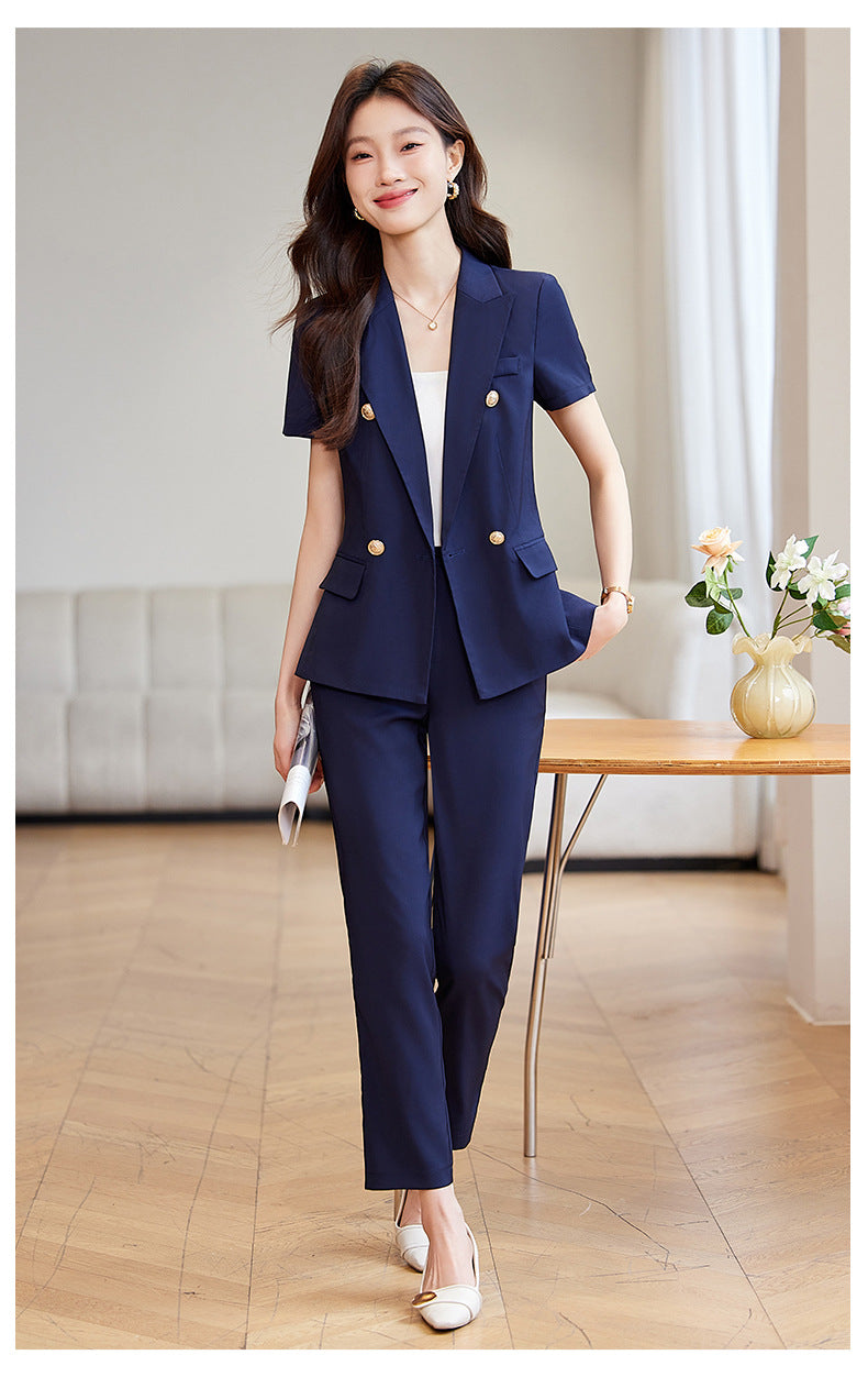 Black Slim Business Suit suit Jacket Female Student Civil Servant Interview Hotel Manager Dress Overalls