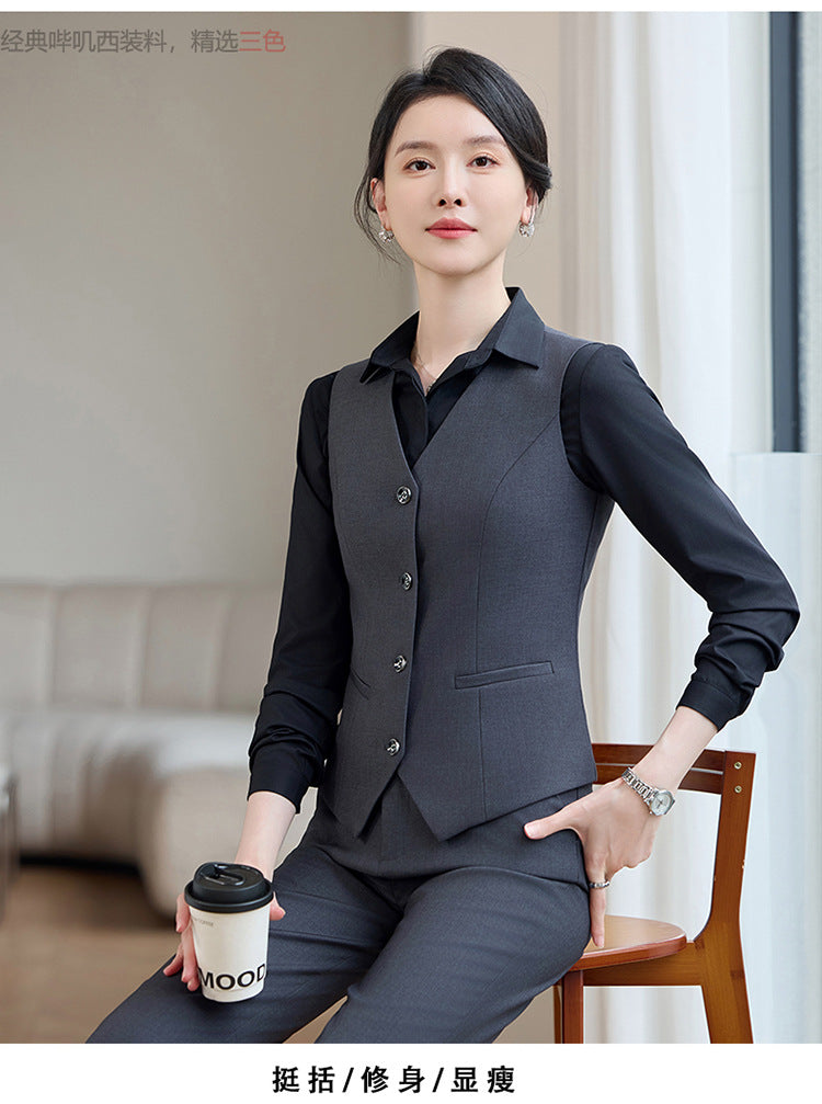 Professional Vest Suit Female Hotel Sales Office Waiter Formal Suit Vest Vest Property Teacher Work Clothes