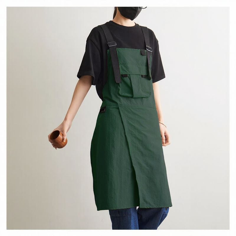 Apron for Women, Korean Style, Fashionable, Suitable for Baristas, Milk Tea Shops, Hair Salons, Nail Salons, Restaurants, Workwear, down Jacket, Casual Workwear