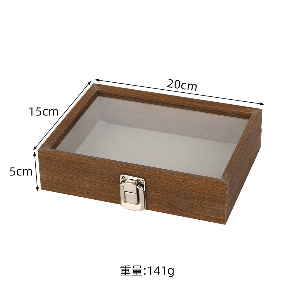 Wooden Jewelry Box Necklace Jewelry Ring Jewelry Box Jewelry Storage Box Bracelet Solid Wood Black Walnut Display Stand