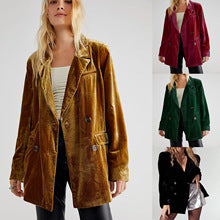 Independent Site Amazon Cross-Border Gold Velvet Short Top for Women 2025 New European and American Clothing Small Suit Jacket