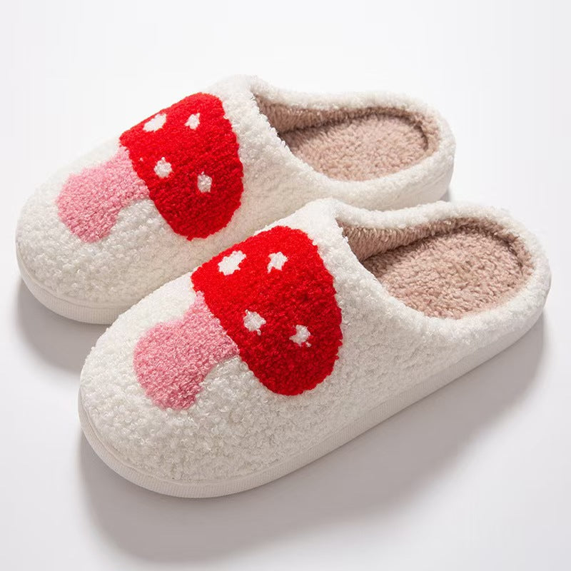 Cross-Border Cotton Slippers for Autumn and Winter, Warm and Non-Slip Tpr Indoor Slippers for Men and Women, Couple Style, Cute Cartoon Design