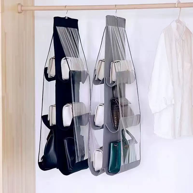 Bedroom Wardrobe Storage Bag Dust Bag Bag Storage Hanging Bag Hanging Eight Double-Sided Storage Six-Layer Storage Bag