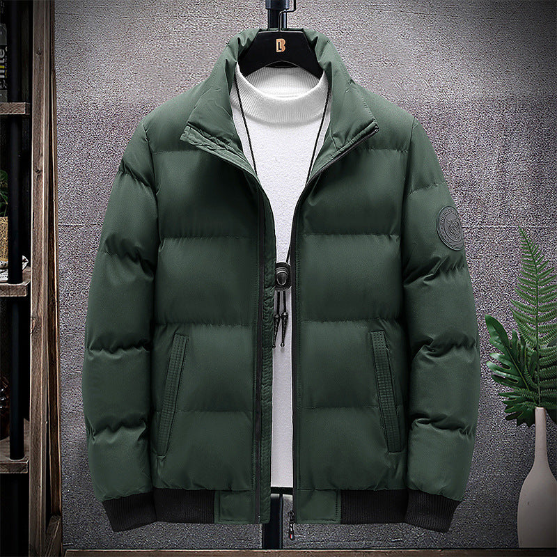 Winter Plus-Size Cotton Coat for Men, Casual Stand-Up Collar Cotton Jacket, Trendy Thickened Cotton-Padded Jacket, Versatile Color Trendy Top Outerwear