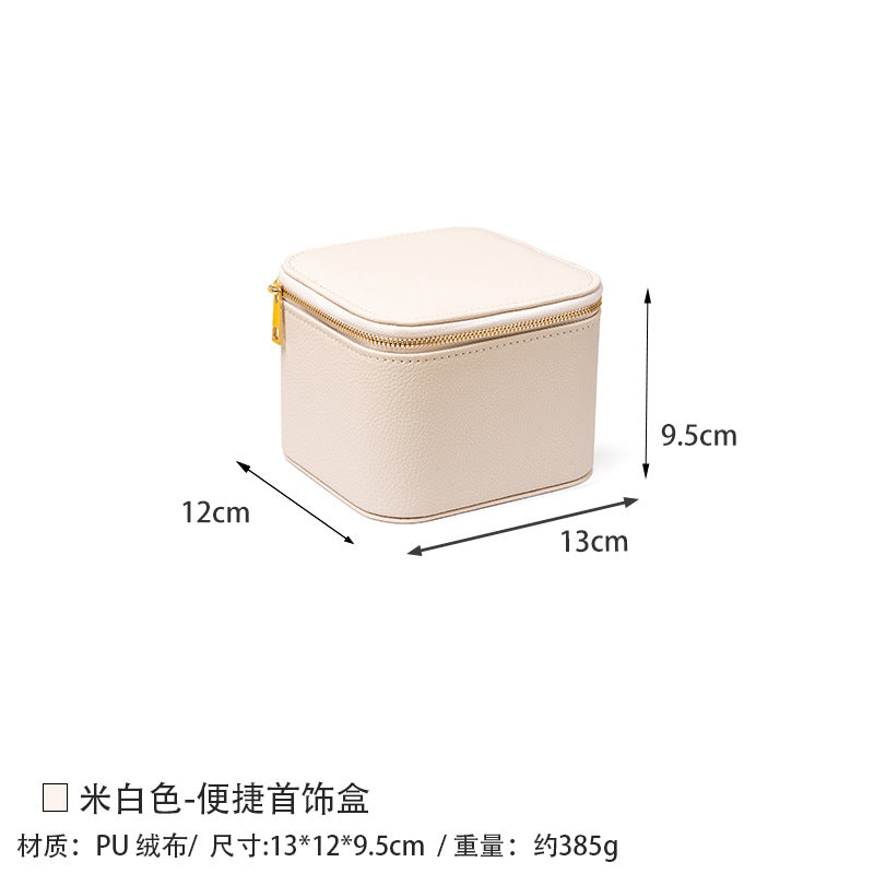 Cross-border independent packaging bag jewelry box portable ladies travel earrings necklace jewelry storage box anti-oxidation