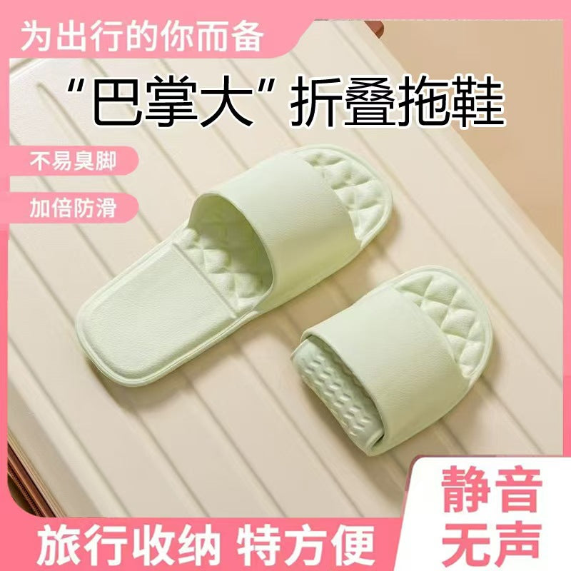Travel Slippers Women's Foldable Portable Travel Beach Business Travel Disposable Hotel Bathing Anti-Slip Sandals for Men