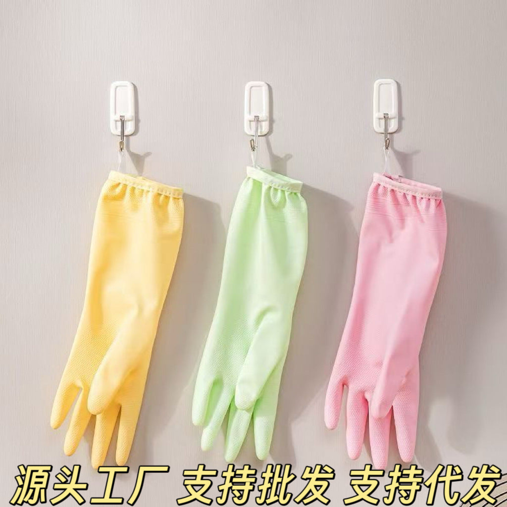 Dishwashing Gloves for Women Kitchen Housework Cleaning Latex Rubber Durable Dishwashing Clothes Rubber Waterproof Household Gloves