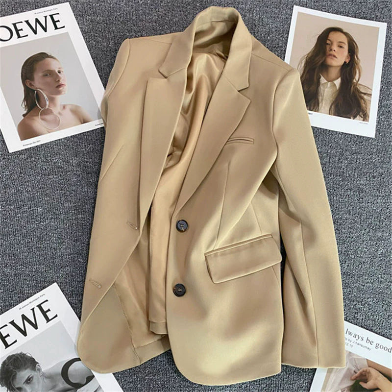 Avocado Green Blazer for Women 2026 Spring and Autumn New Casual Stylish Street-Style Blazer Korean Version Suit Jacket