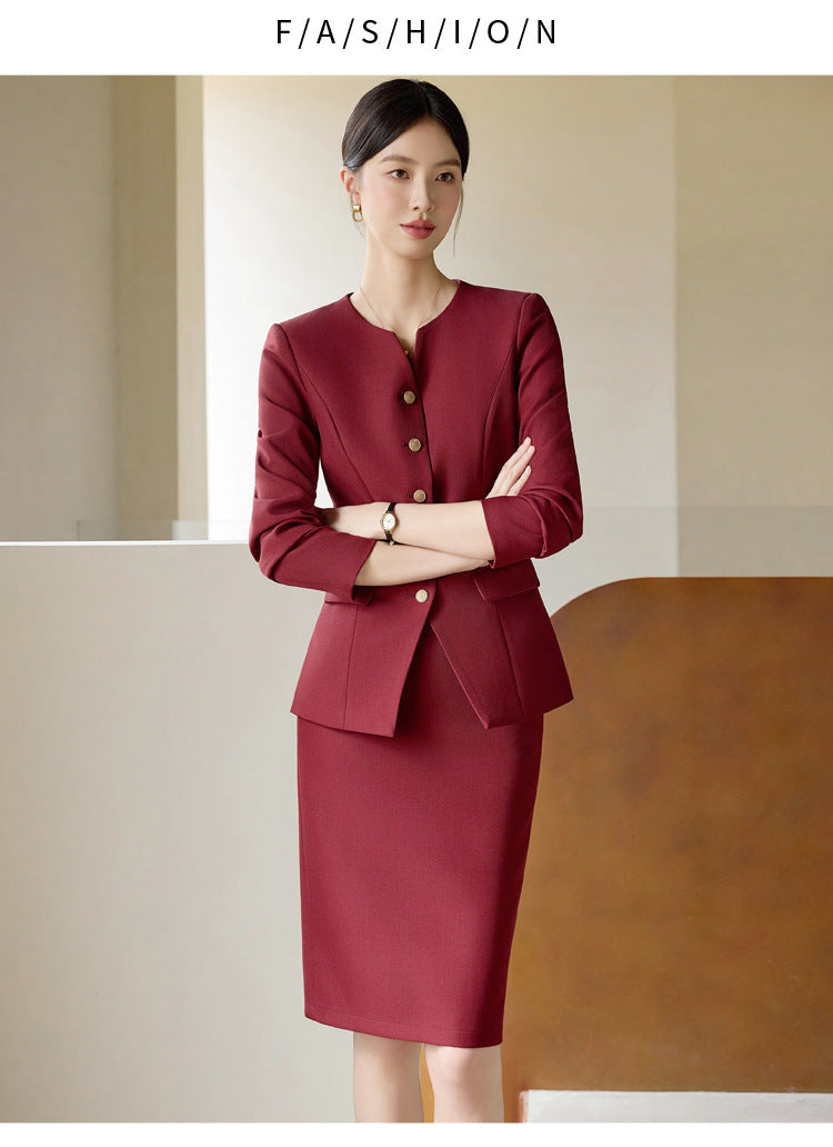 Suit Suit for Women Spring & Fall New Fashion Elegant Goddess Style Professional Wear Formal Wear Beauty Salon Jewelry Store Work Clothes
