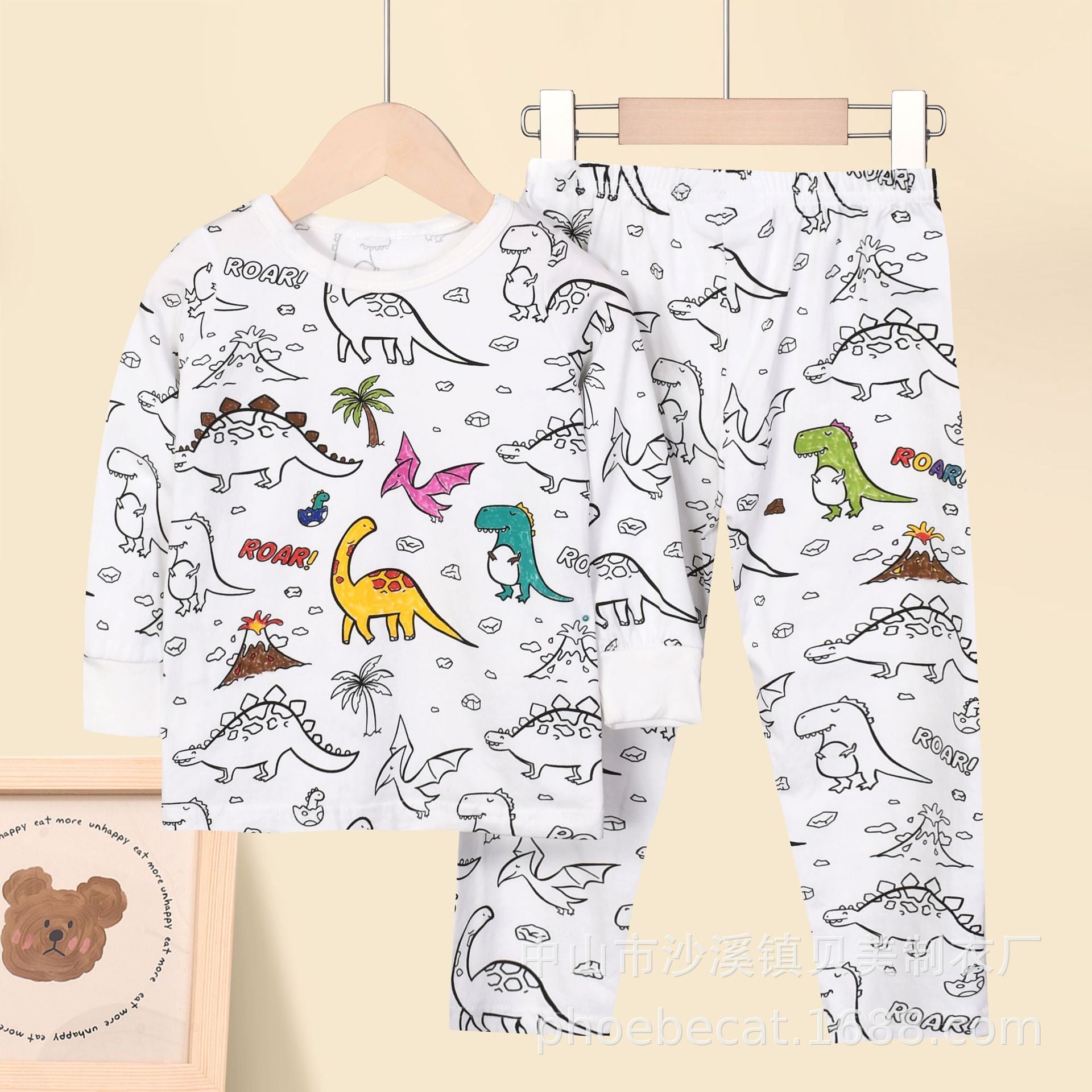 Foreign Trade Independent Stand Pull-Up Cotton Girls Sketch Coloring Comfortable Kidsren's Set Fun DIY Hand-Painted Class a Graffiti