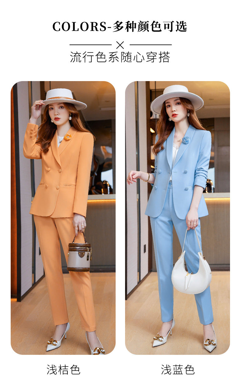 Cross-border spring business attire professional suit women's hotel front desk work clothes women's formal attire beautician work clothes