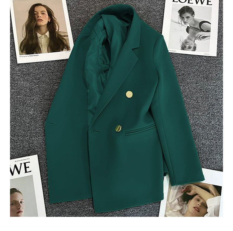 Green Small Blazer for Women 2025 Spring New Style Slimming Internet Celebrity Street Top Trendy Women