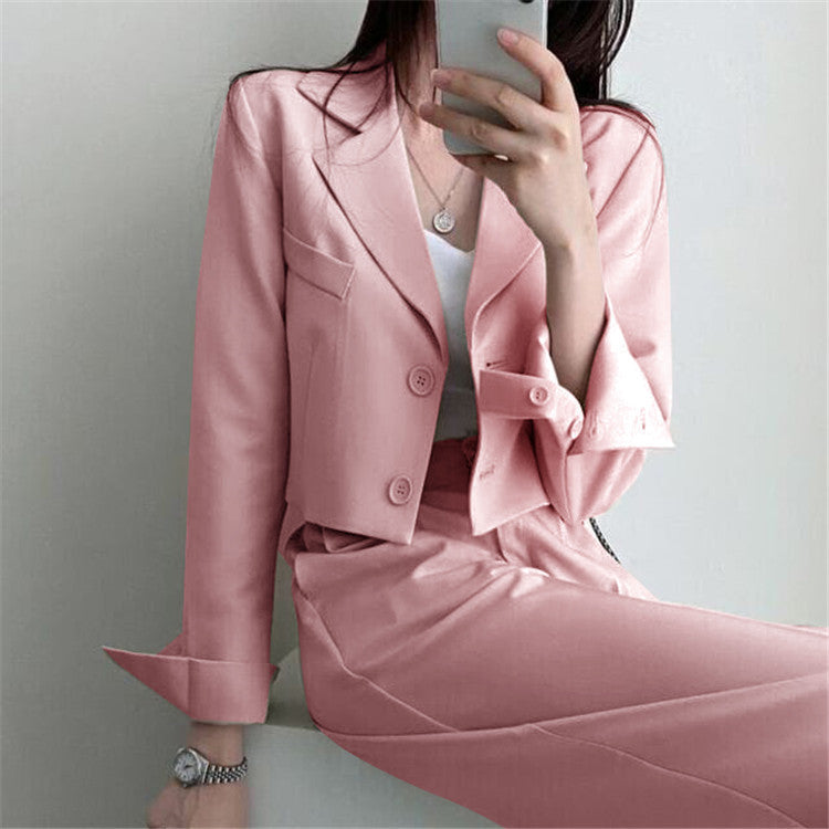 Autumn 2022 New khaki Small Suit Jacket Women's High Sense Small Temperament Commuter Suit suit