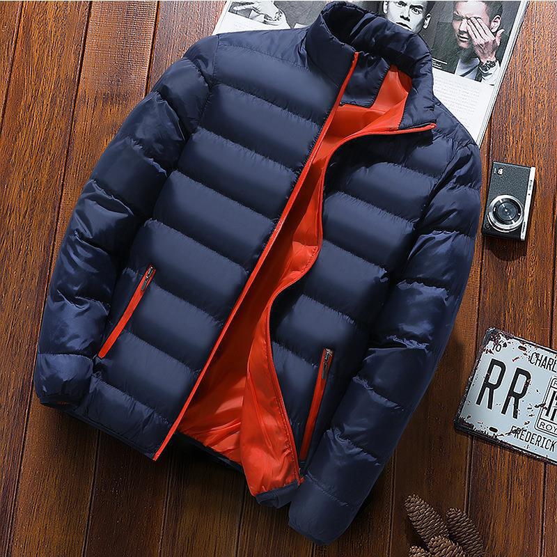 Original Foreign Trade Autumn and Winter Thickened Sports Cotton Jacket for Men, Stand Collar Cardigan, Outdoor Cotton-Padded Jacket, Casual Coat, Warm Cotton Clothing Wholesale