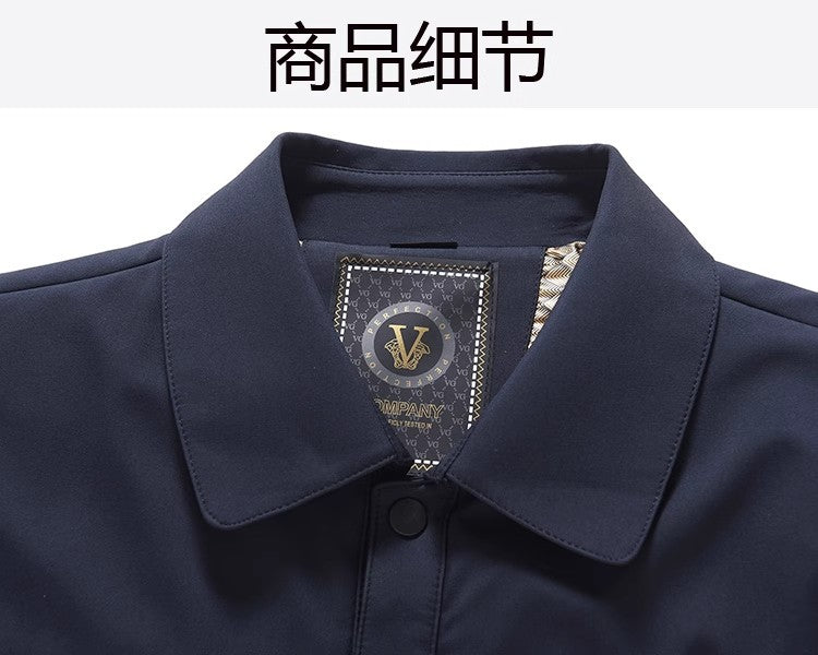 Dad's Winter Outwear, Cotton-Padded Outwear, Middle-Aged and Elderly Men's Cotton-Padded Thickeneded Cotton-Padded Jacket, Autumn and Winter Grandpa's Stand-Up Collar Top