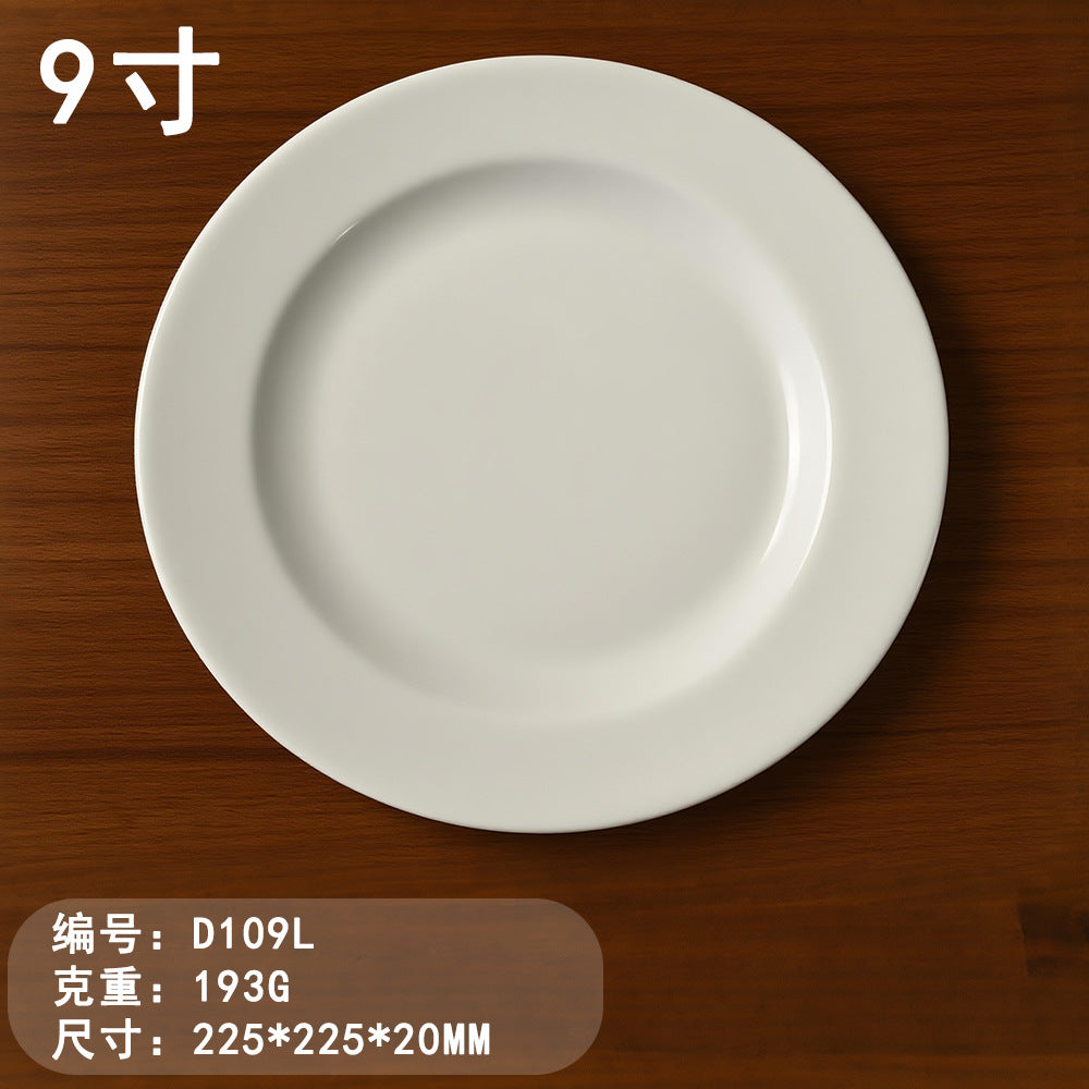 Round Melamine Plate, Imitation Porcelain, Commercial Dining Plate, Buffet Plate, Barbecue Plate, Commercial Plate, Stir-Fry Plate, Round Dish