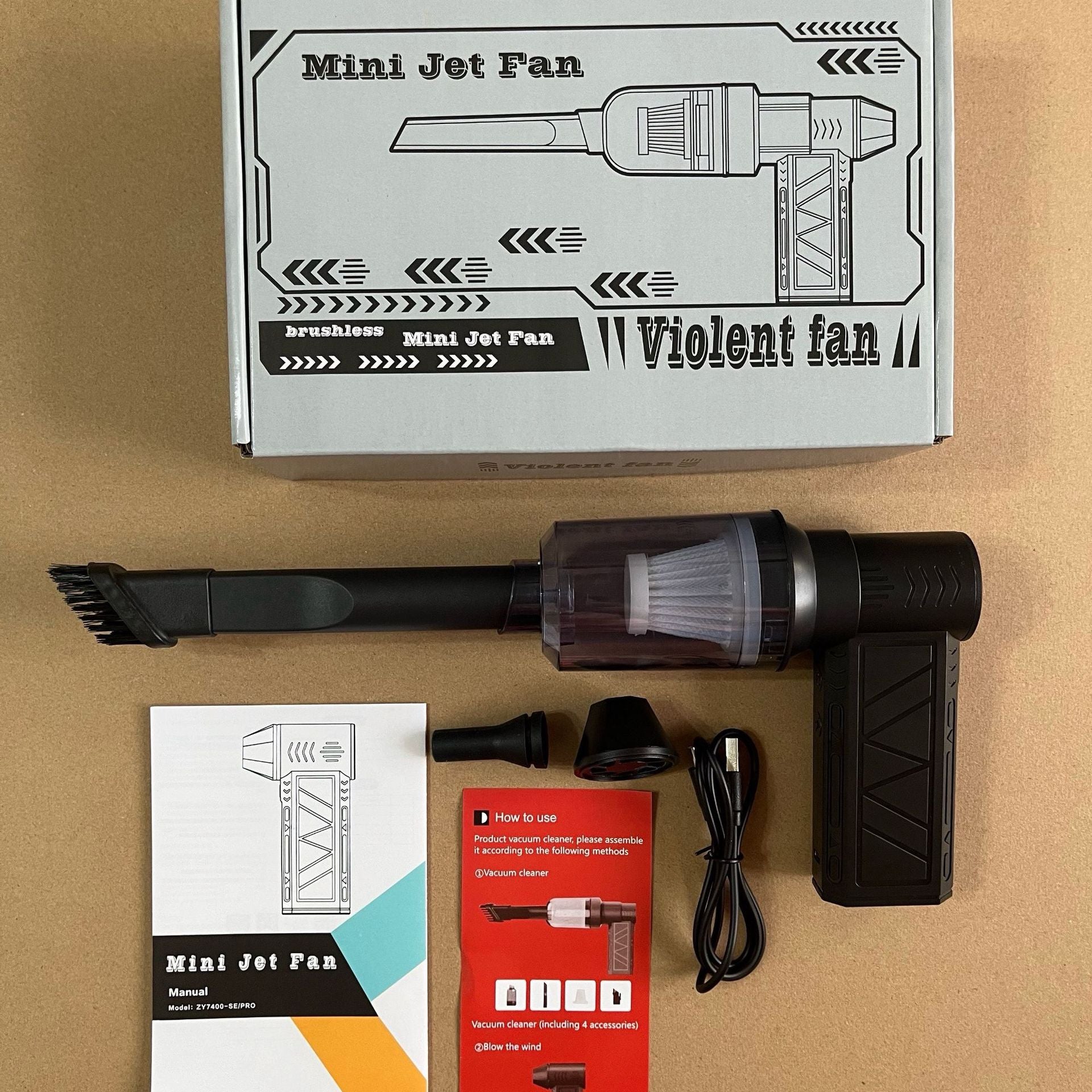 Cross-Border Violent Fan-Style Popular Internet Celebrity Hair Dryer, Turbine High-Speed Handheld Ducted Powerful Hair Dryer for Outdoor Use