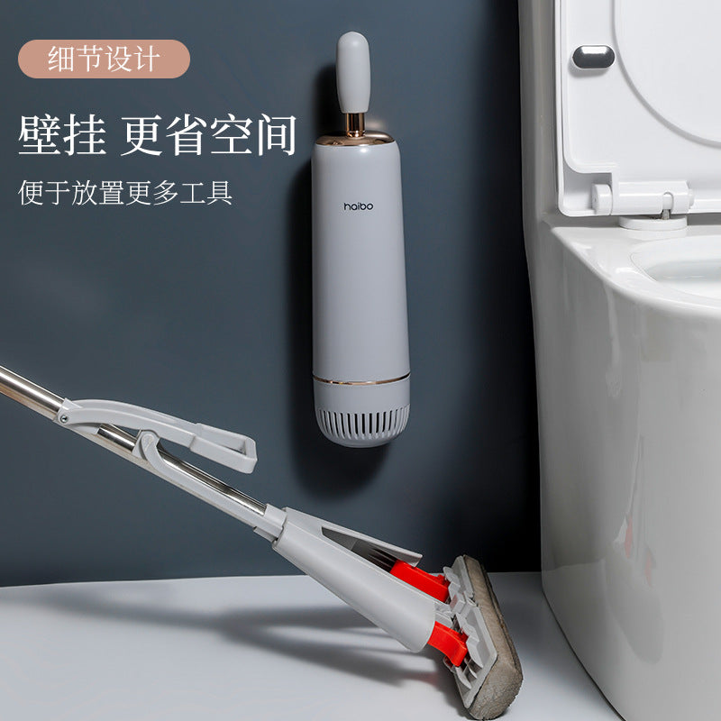 Toilet Brush with No Dead Corners, Household Wall-Mounted Toilet Cleaning Tool for Bathroom Squat Toilet, Long-Handle Silicone Toilet Cleaning Hotel Gadget