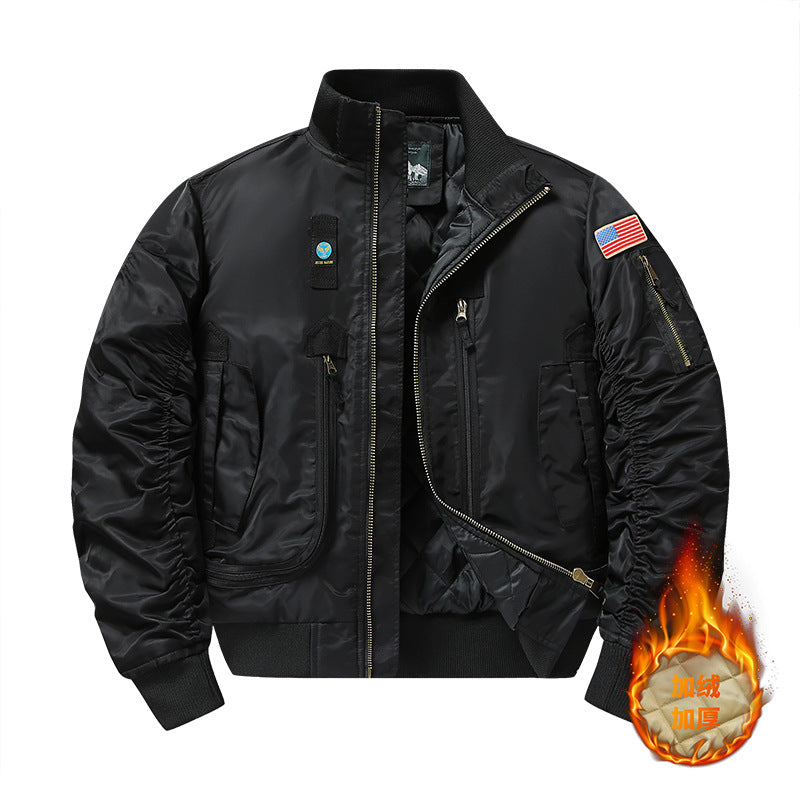 Autumn and Winter Ma1 New Jacket cotton and thickening Tooling Air Force Loose plus size Casual Jacket Baseball Suit Pilot