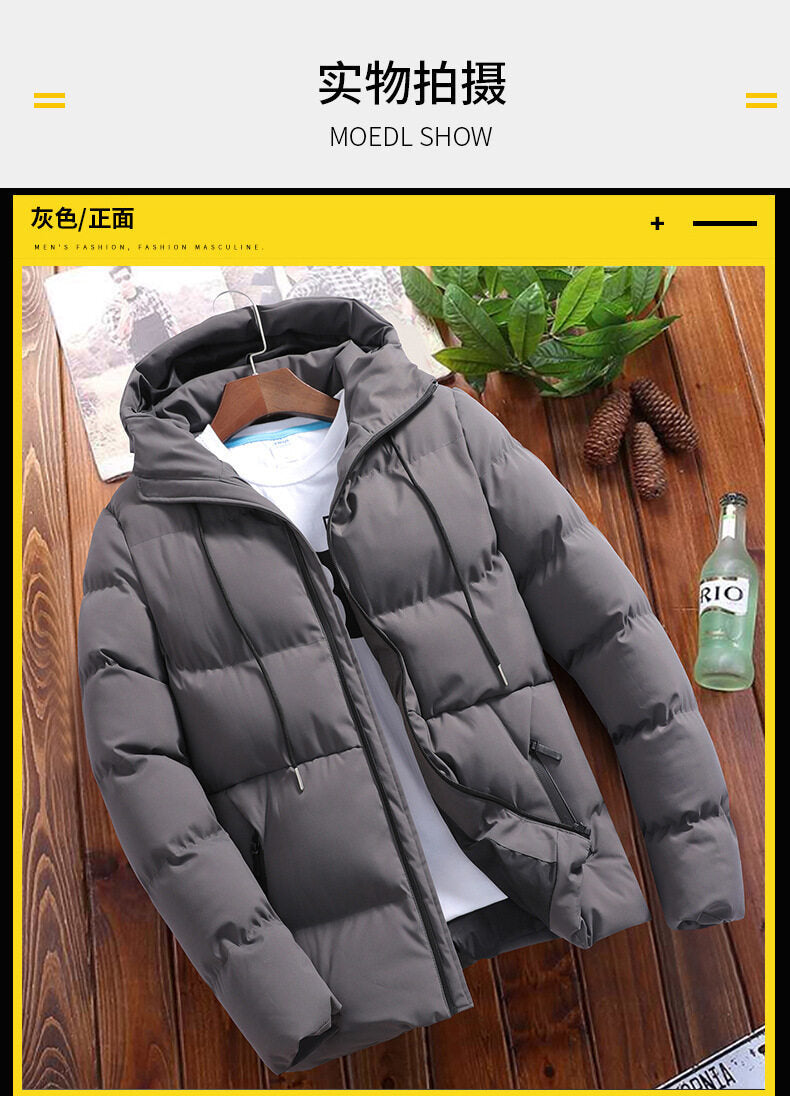 Foreign Trade Cross-border Winter Cotton-padded Jacket Men's New Handsome Short Cotton-padded Jacket Korean Style Slim-fit Fashionable Cotton-padded Jacket Men's Wear