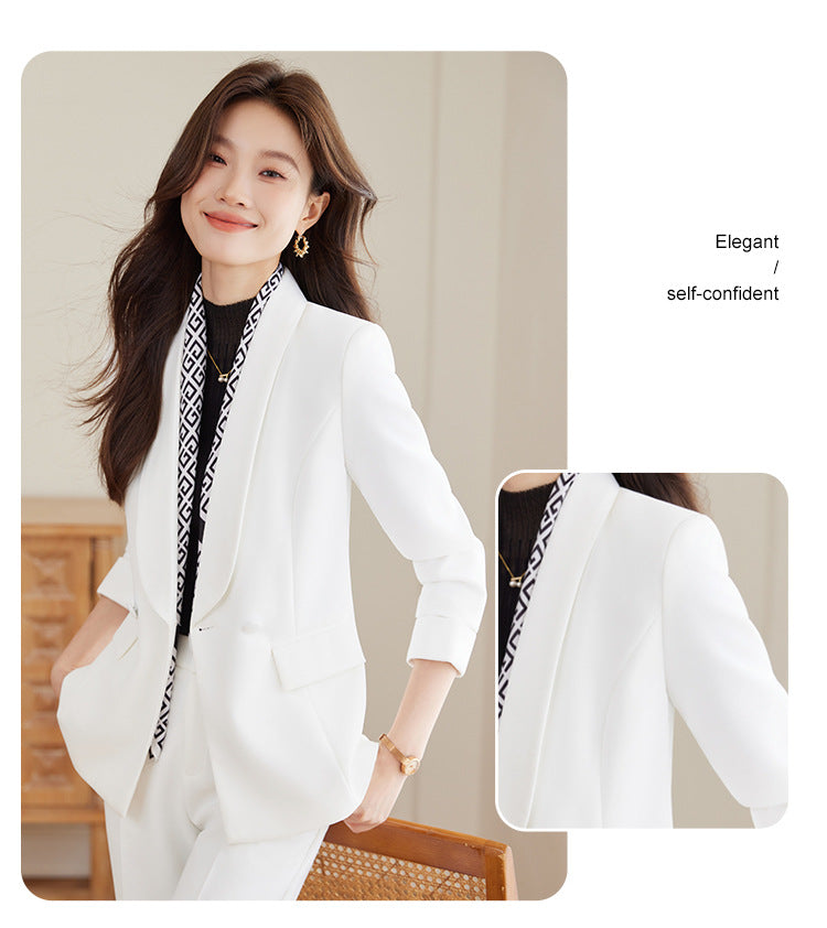 High-End Suit Suit Spring & Fall New Goddess Style Casual Slimming Look Elegant Fashion Commuter Business Professional Workwear