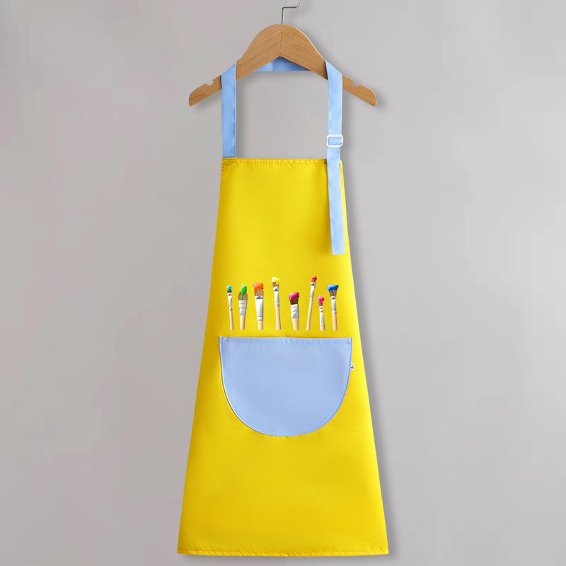 Children's apron painting waterproof antifouling studio cartoon apron big children's kindergarten apron overalls custom logo