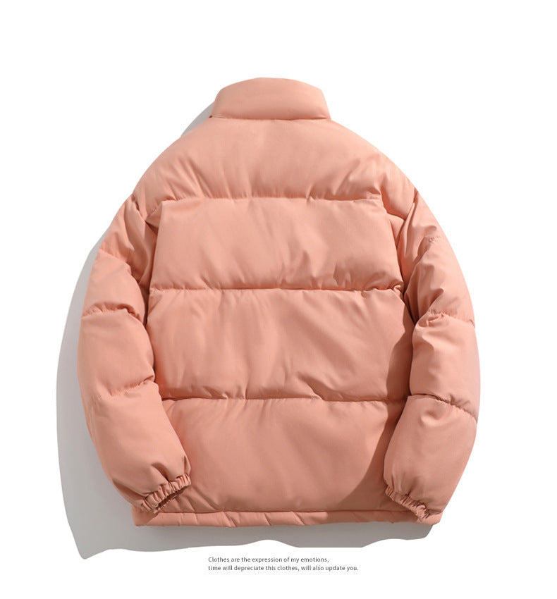 Cross-border Winter New Men's Loose Collar fleece-lined Cotton-padded Clothes Korean Style Youth Fashion Trendy Casual Cotton-padded Jacket