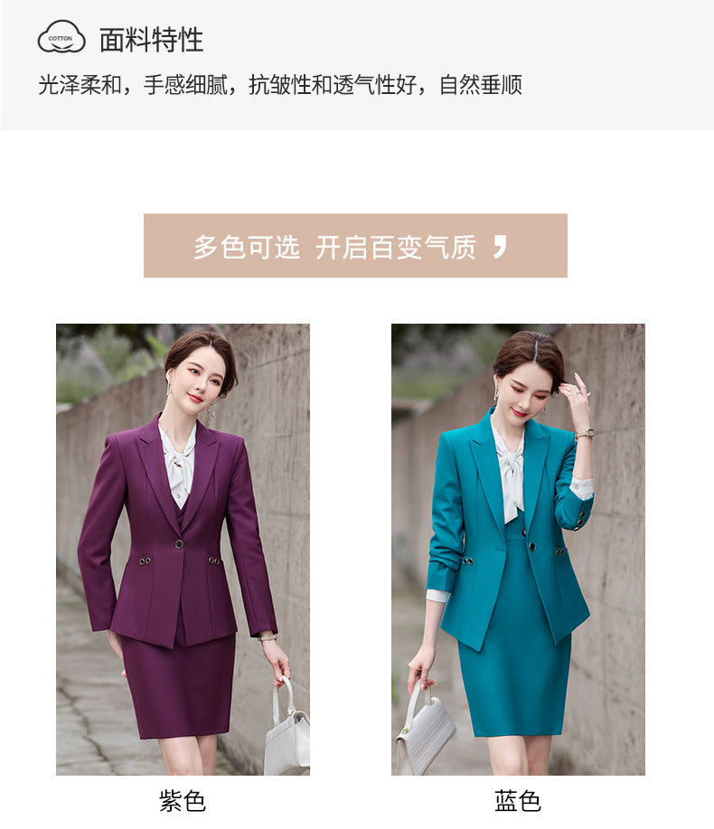 Amazon European and American Cross-Border Popular Commuter Foreign Trade Women's Blazer Professional Pants Dress Two-Piece Suit