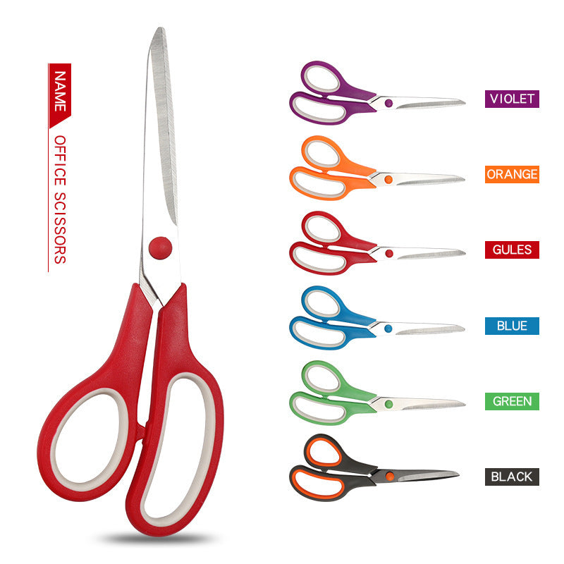 Factory Direct Sales Stainless Steel Office Scissors Student Stationery Scissors Manufacturer Office and Home Use