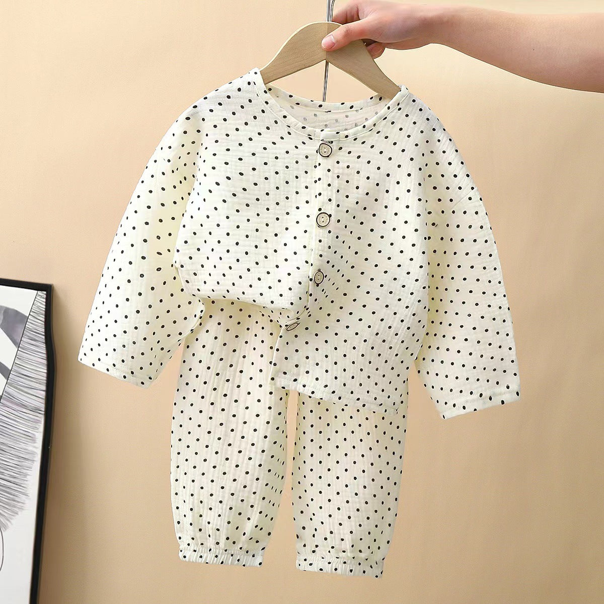 New Class A Children's Cotton Yarn Pajamas suit Boys and Girls Home Clothes Two-piece Cotton Baby's Spring and Autumn and Summer Children's Clothing