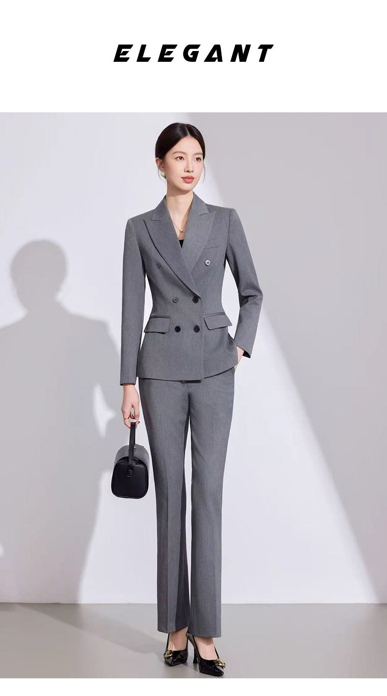 2025 Autumn and Winter Casual Fashion Suit Pants Business Wear Women's Cross-Border Export Pants Suit 6913