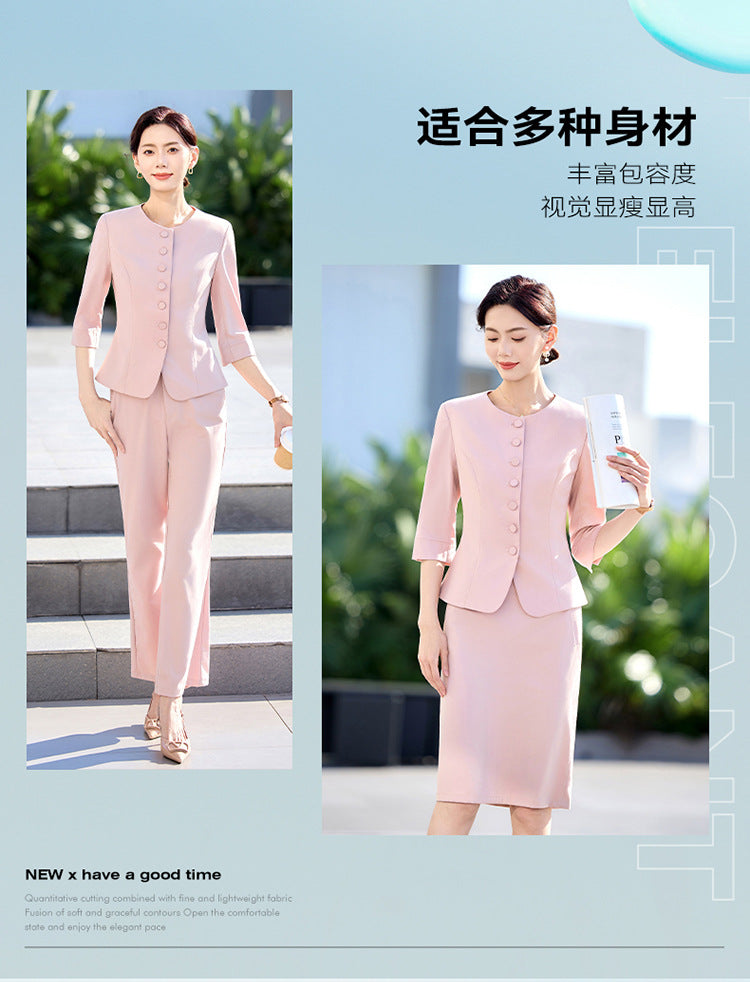 New Chinese Style Professional Skirt Classy Suit Suit for Women 2025 New Sales Workwear Conference Reception Work Clothes Summer