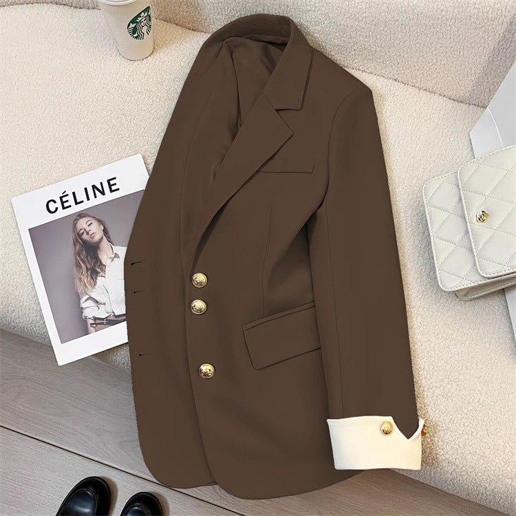 2026 New Style Elegant Commuter Blazer for Women, Spring and Autumn, Unique Design, Trendy Cross-Border Suit