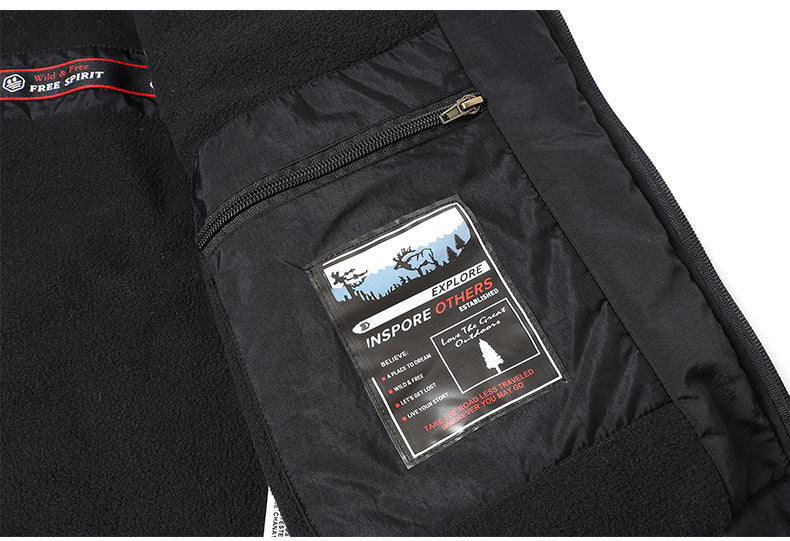 Cross-Border [M-8Xl] Cross-Border Large Size Men's Jacket Autumn and Winter New Casual Middle-Aged Men's Jacket Fleece-Lined