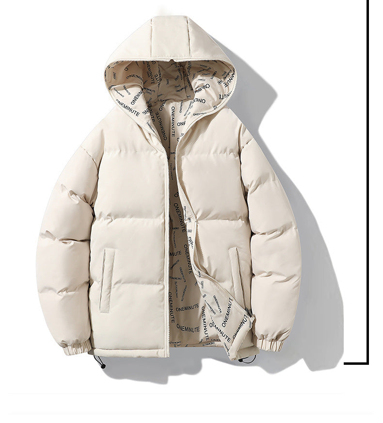 2025 New Trendy Brand Plus Size Cotton Jacket Couple Style Reversible Hooded Loose Winter Thick Warm Coat