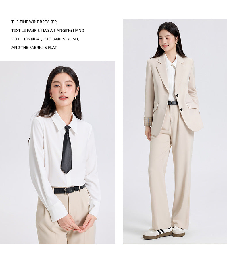 Cross-Border Professional Women's Suit Set, High-End Elegant Business Attire, Sophisticated Look for College Students' Interviews, Formal Suit Jacket