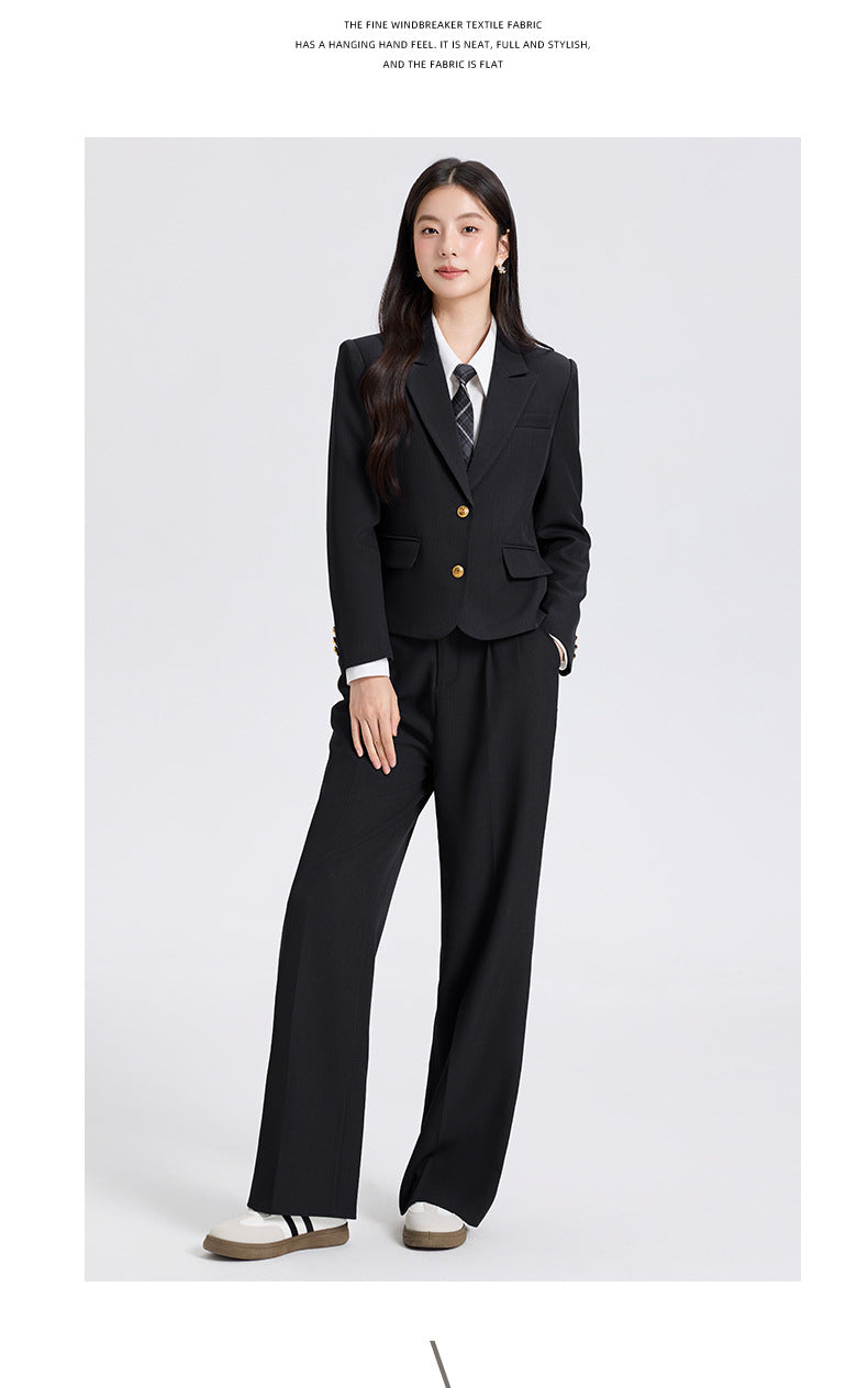 Cross-Border Gray Blazer for Women, New Spring and Autumn Professional Formal Suit, Short Blazer for College Students, High-End Feel