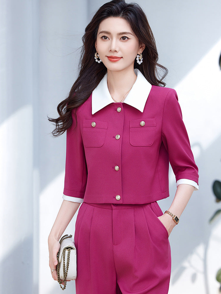 Blazer Women's Spring and Summer 2025 New Elegant Goddess Style Workplace Work Clothing Fashion Professional Suit Suit