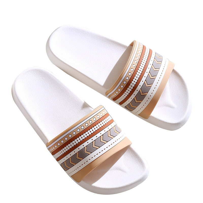 Home Slippers Indoor Bathroom Non-slip Sandals Summer Outdoor Leisure Sandals and Slippers Couple Wear Trendy Slides