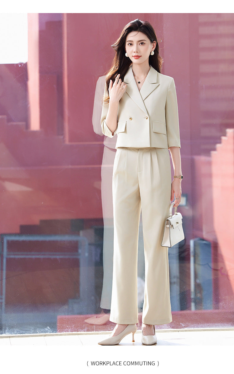 High-End Age-Reducing Business Attire, Petite Suit, Stylish, Casual, Slimming and Taller, Short Suit and Pants